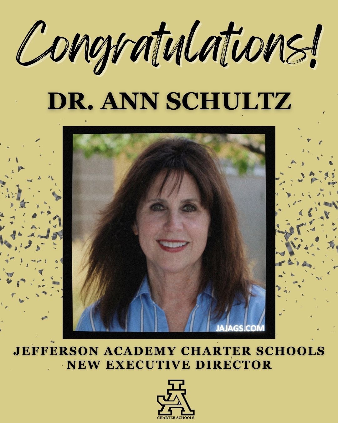 Congrats Dr Ann Schultz, new ED