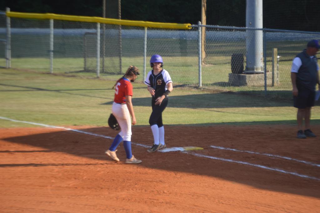 Softball team @ Taylor County, student at the field