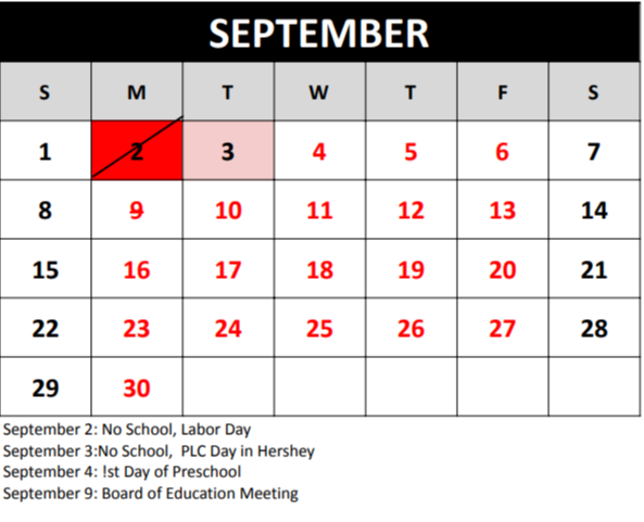 September Calendar