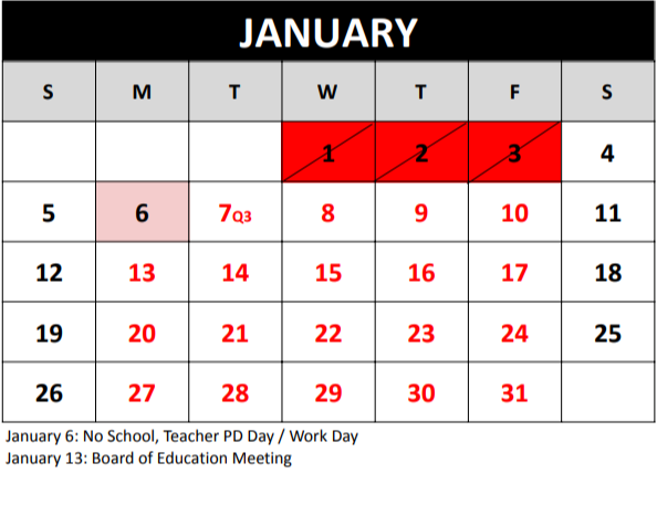 January Calendar