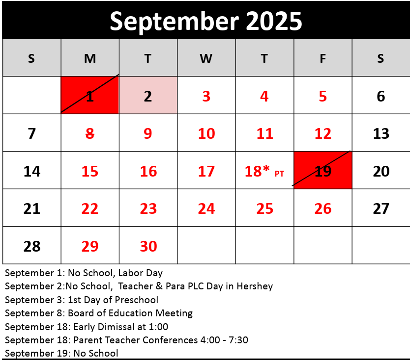 September Calendar