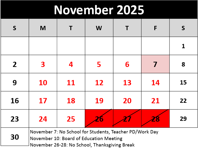November Calendar