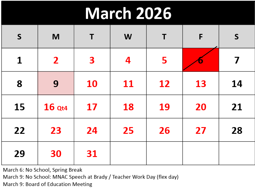 March Calendar