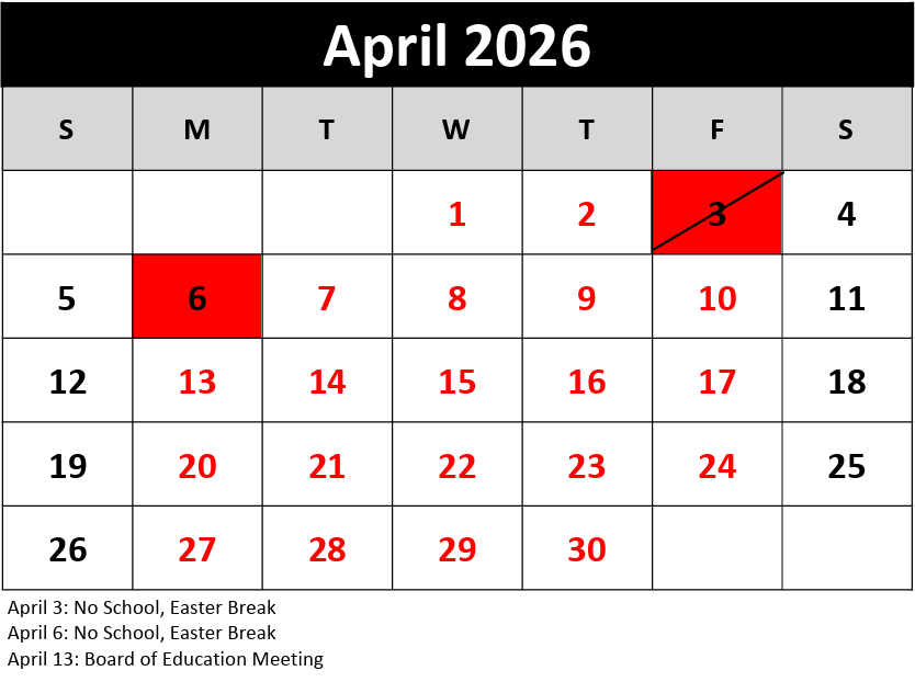 April calendar