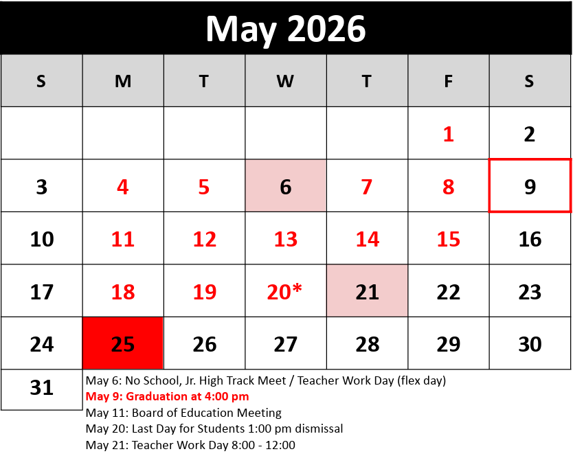 May Calendar