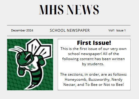 MHS Newspaper Volume 1