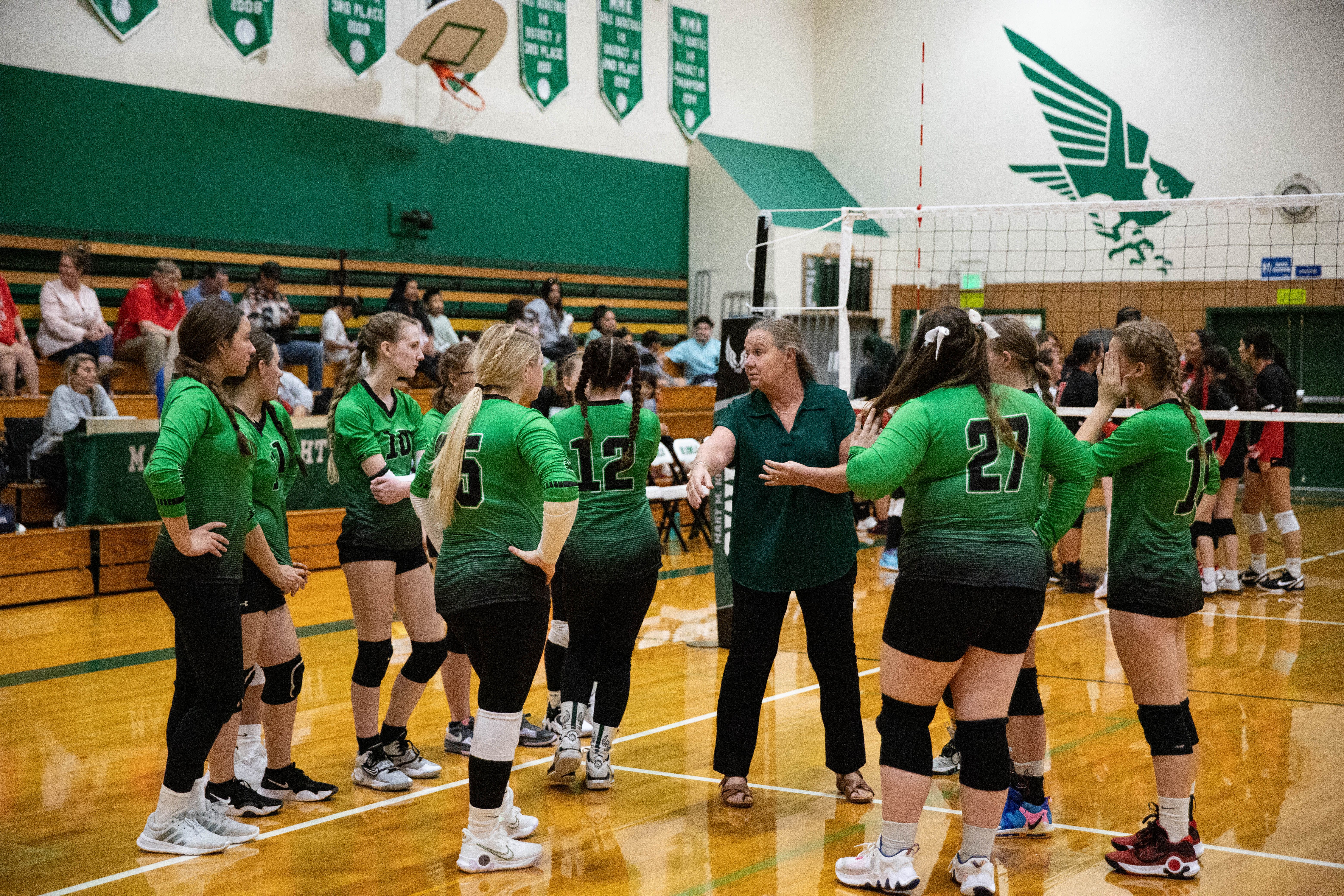 high school volleyball huddle 2024