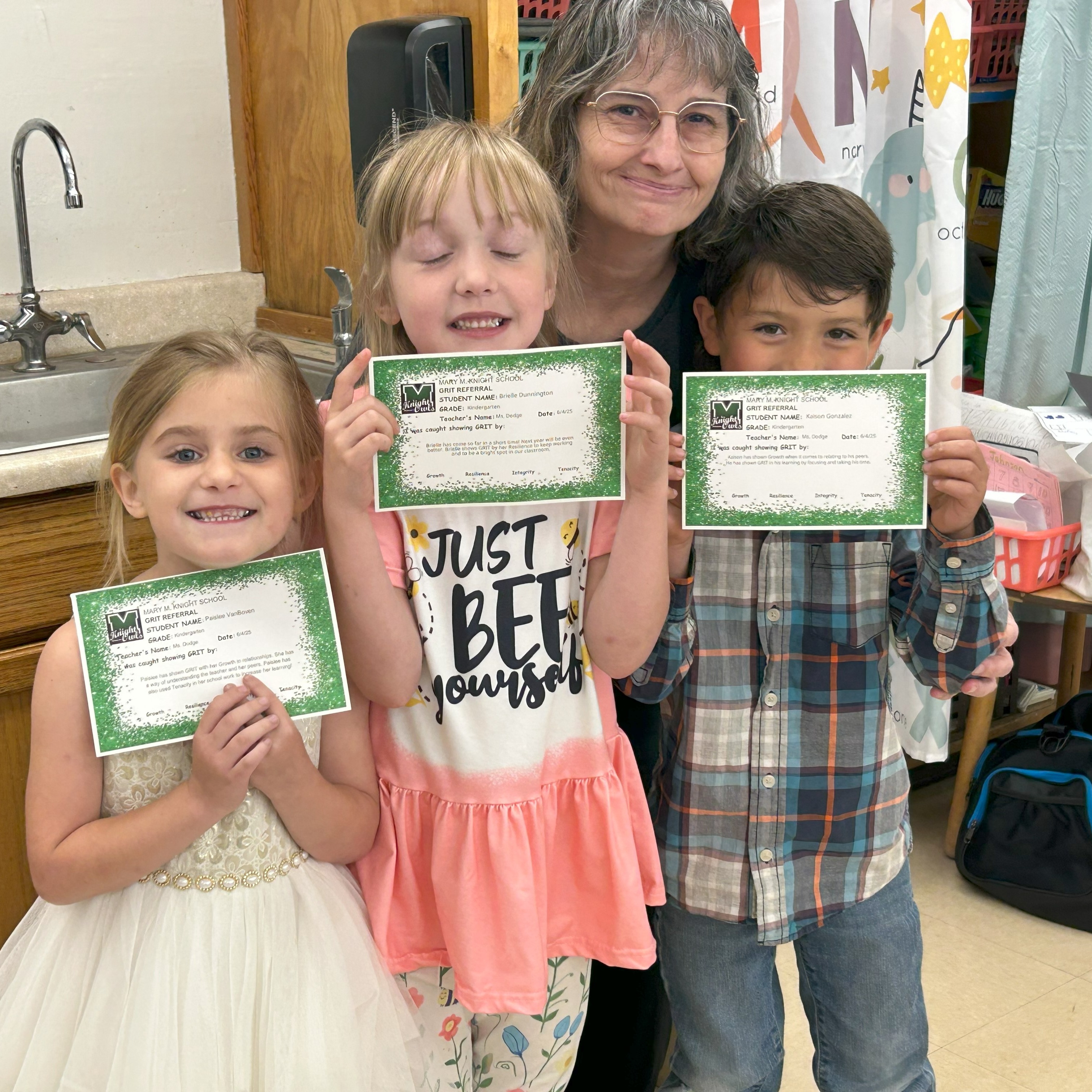 Paislee VanBoven, Brielle Dunnington and Kaison Gonzales