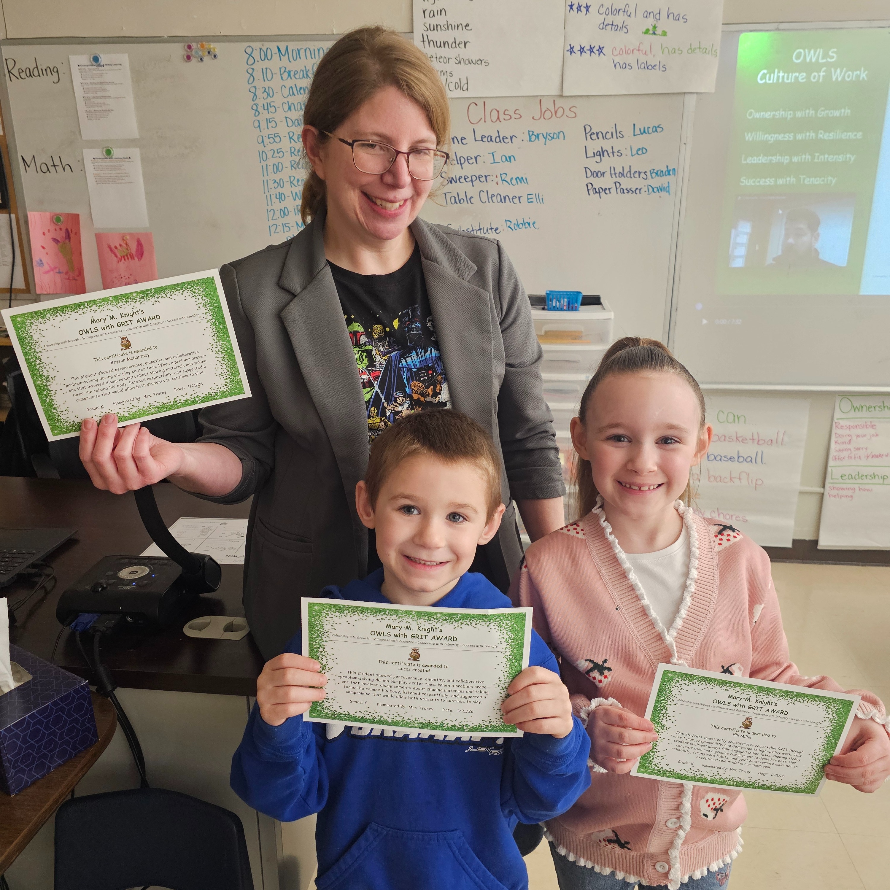 Lucas Frostad, Elli Miller and Bryson McCartney