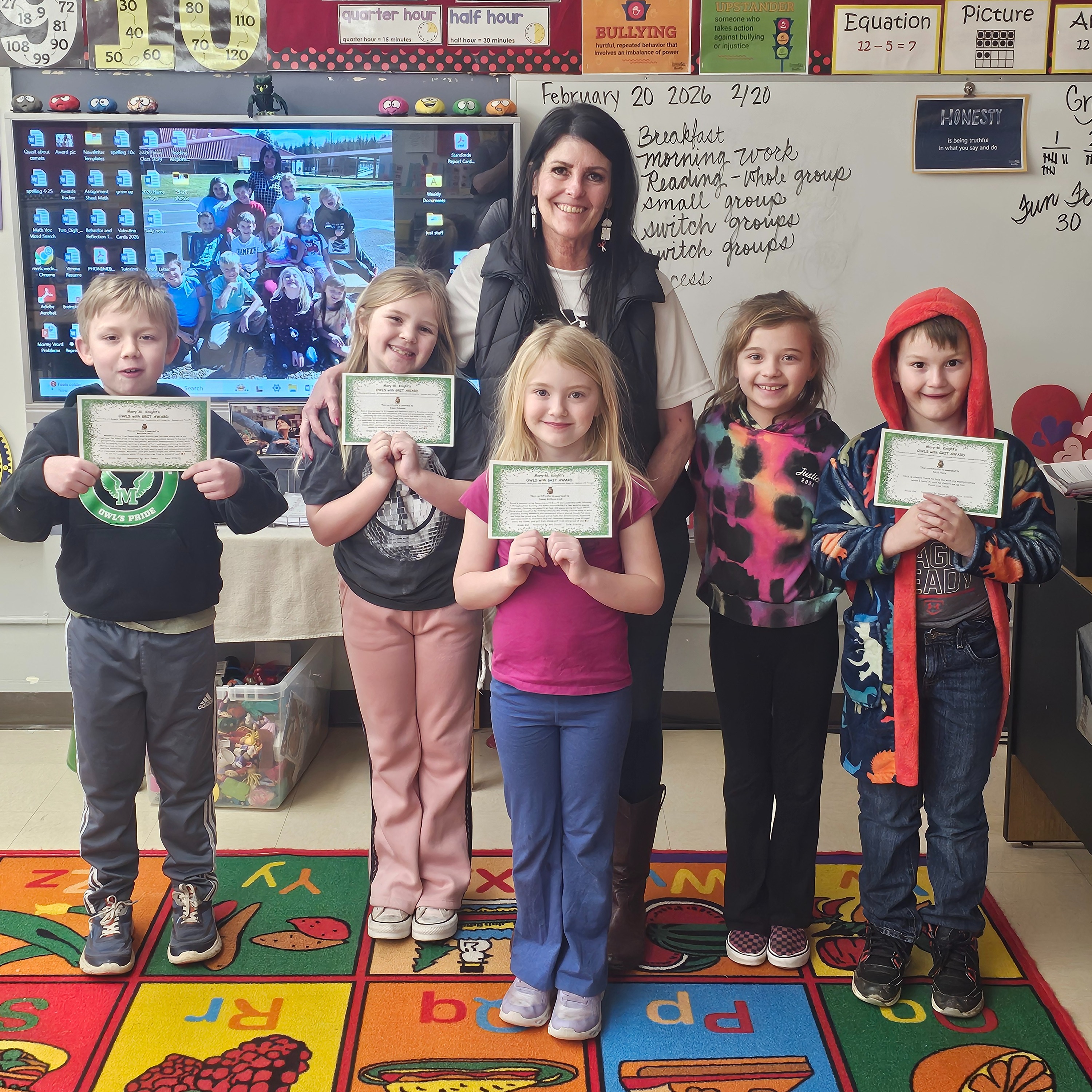 Matthew Hett, Eden Johnson, Kenna Gillham-Hall and Nick Horn