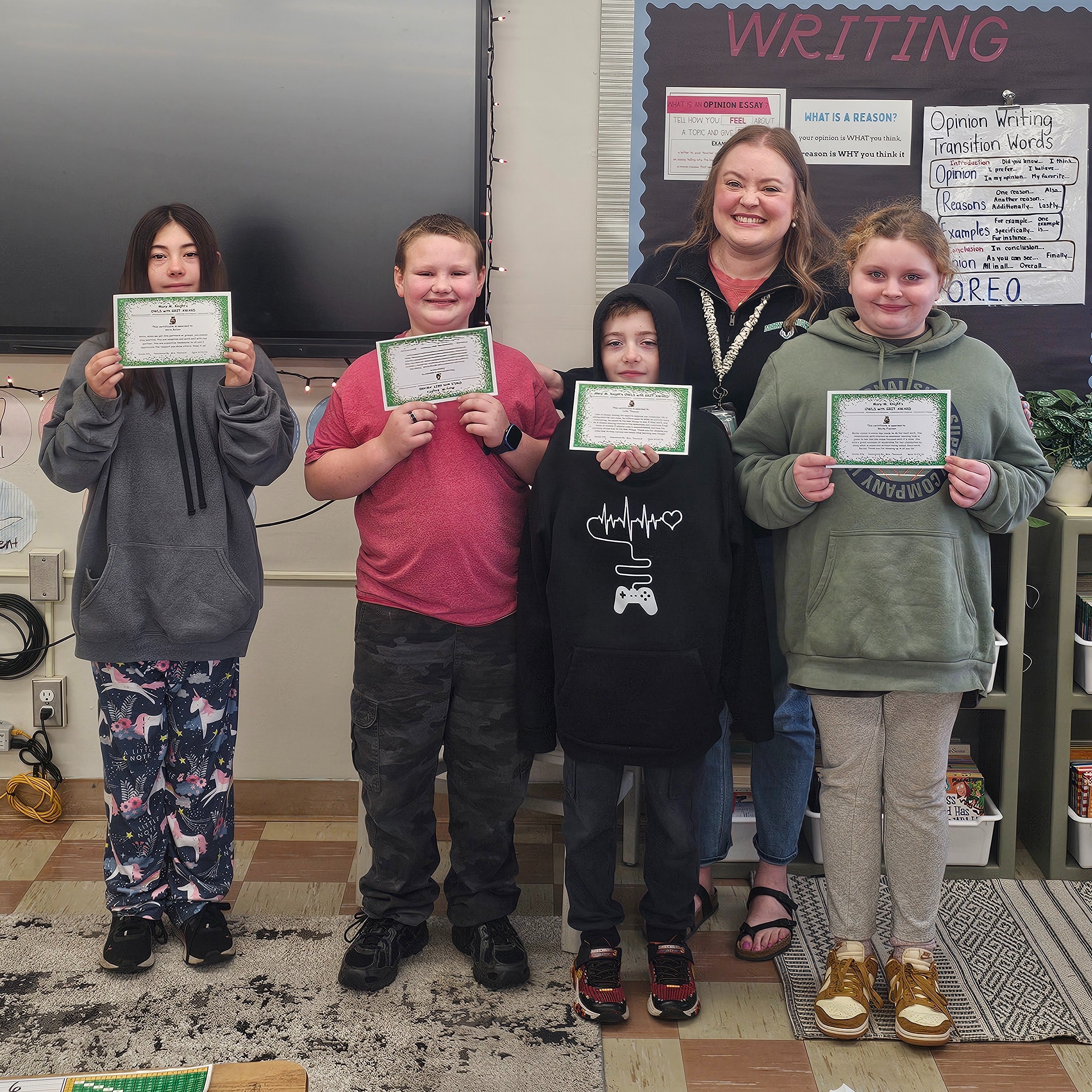 Anita Balzer, James Horn, Luka Thomas and Becky Fischer