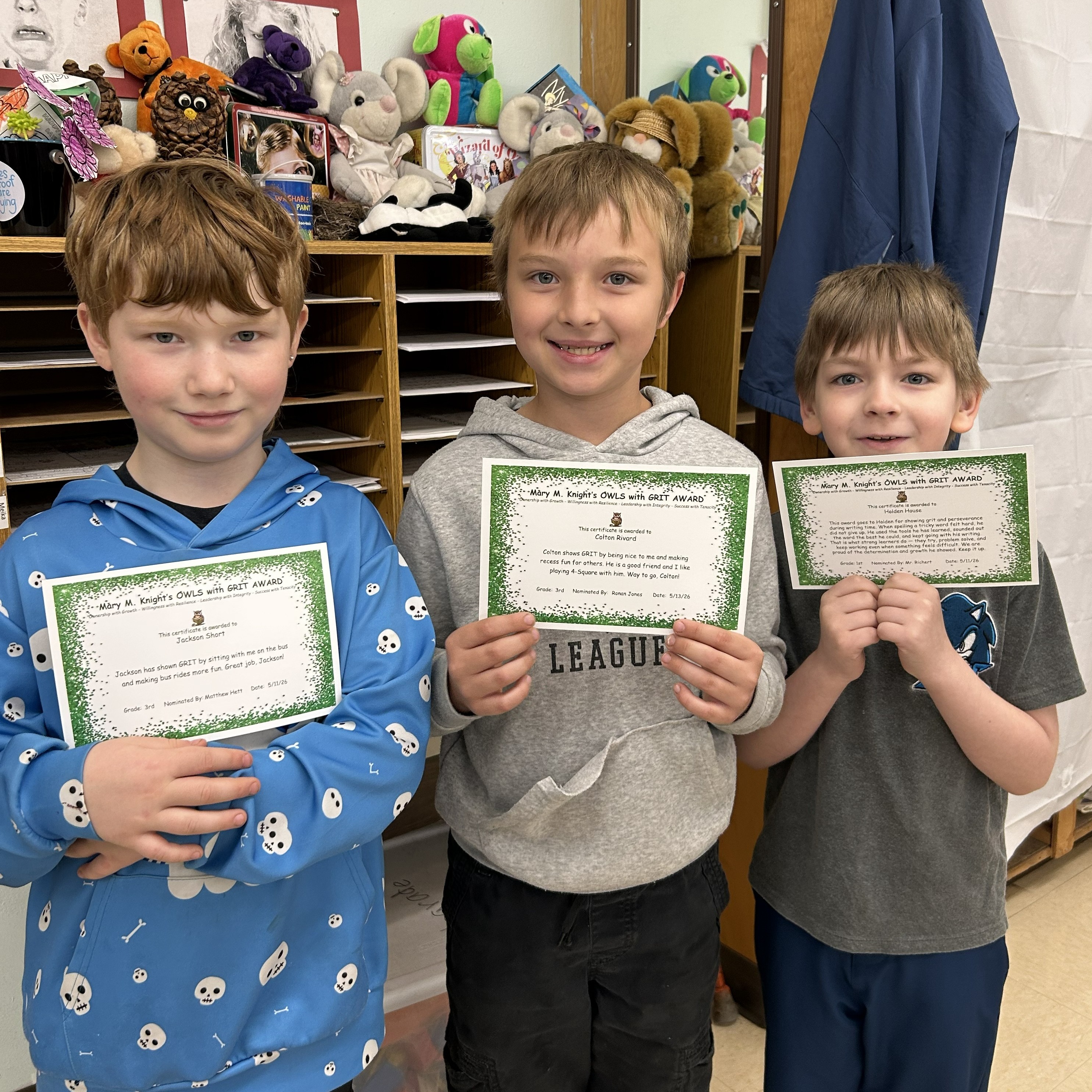 Jackson Short, Colton Rivard and Holden House