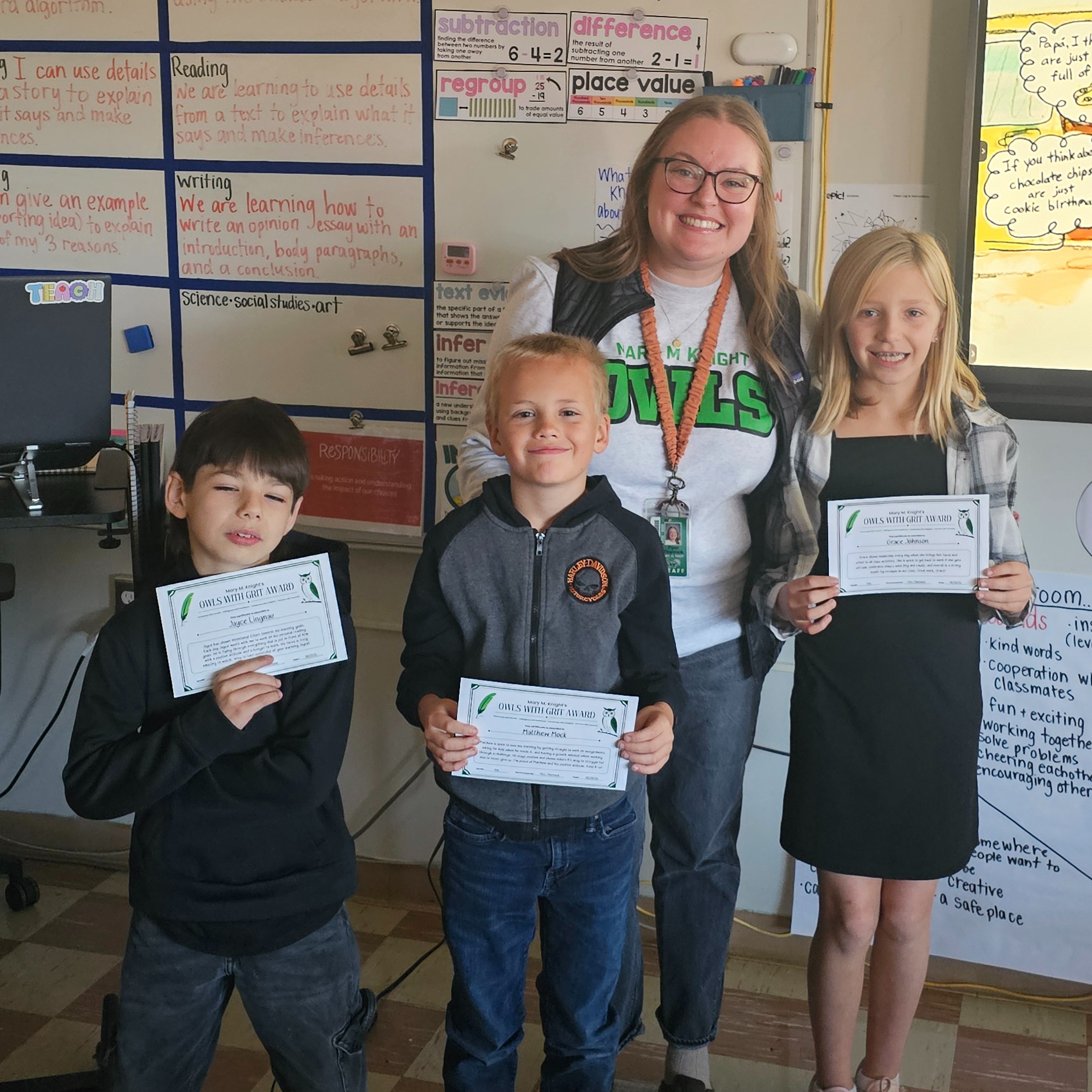 Jayce Lingnau, Matthew Mock and Grace Johnson