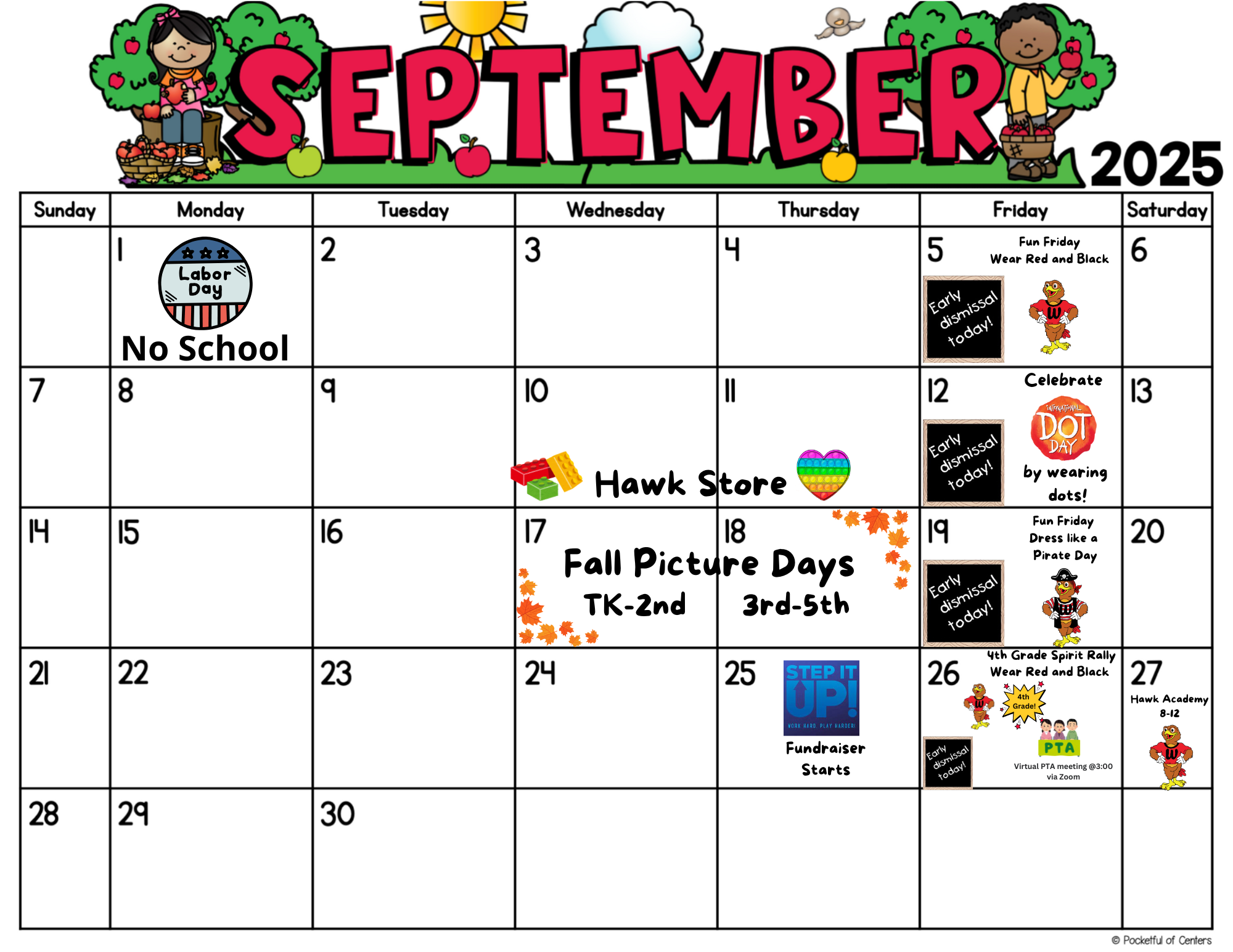 September Parent Calendar