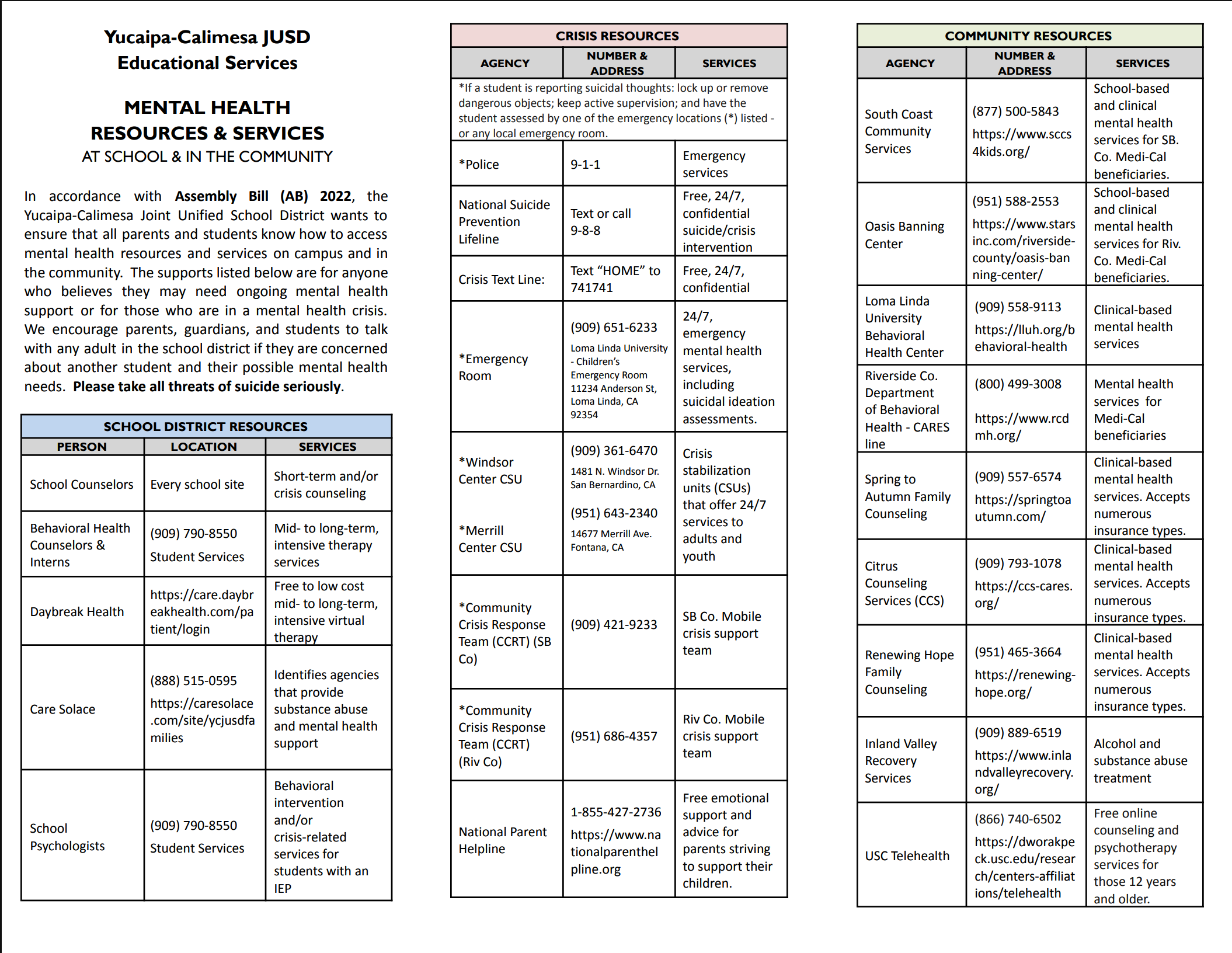 Counseling Document