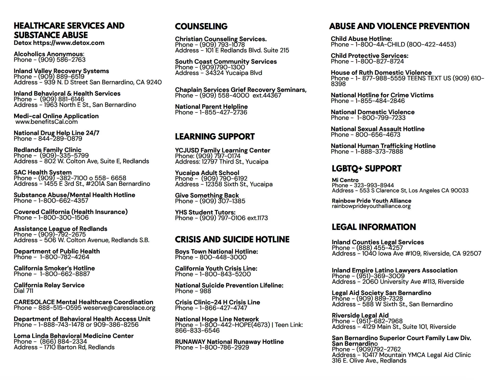 Counseling Document