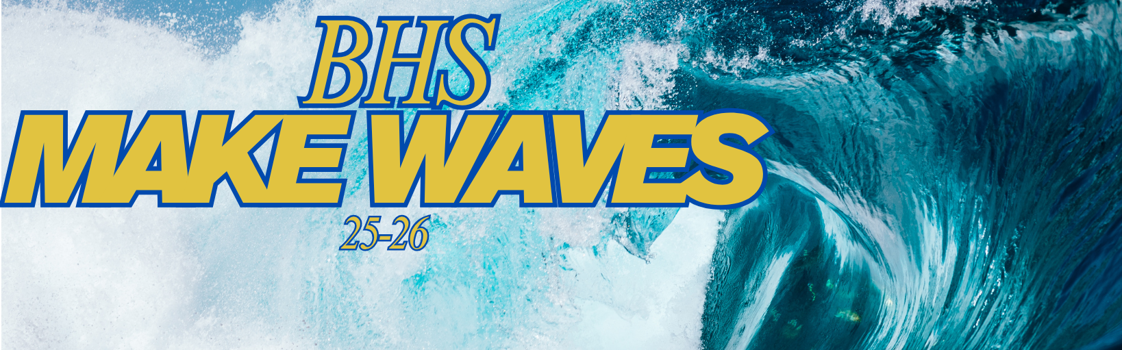 Make Waves text with waveses image