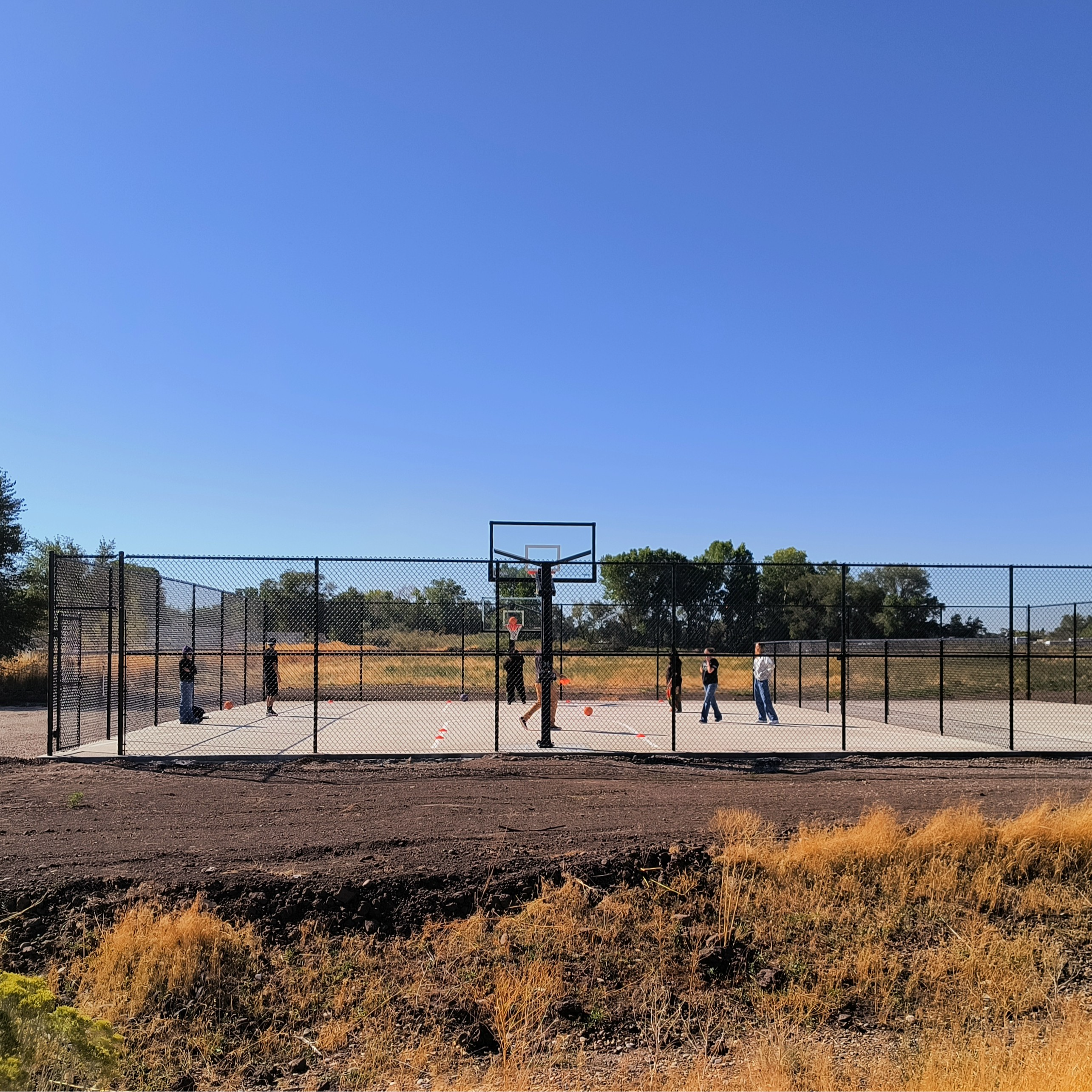 Basketball and pickleball courts