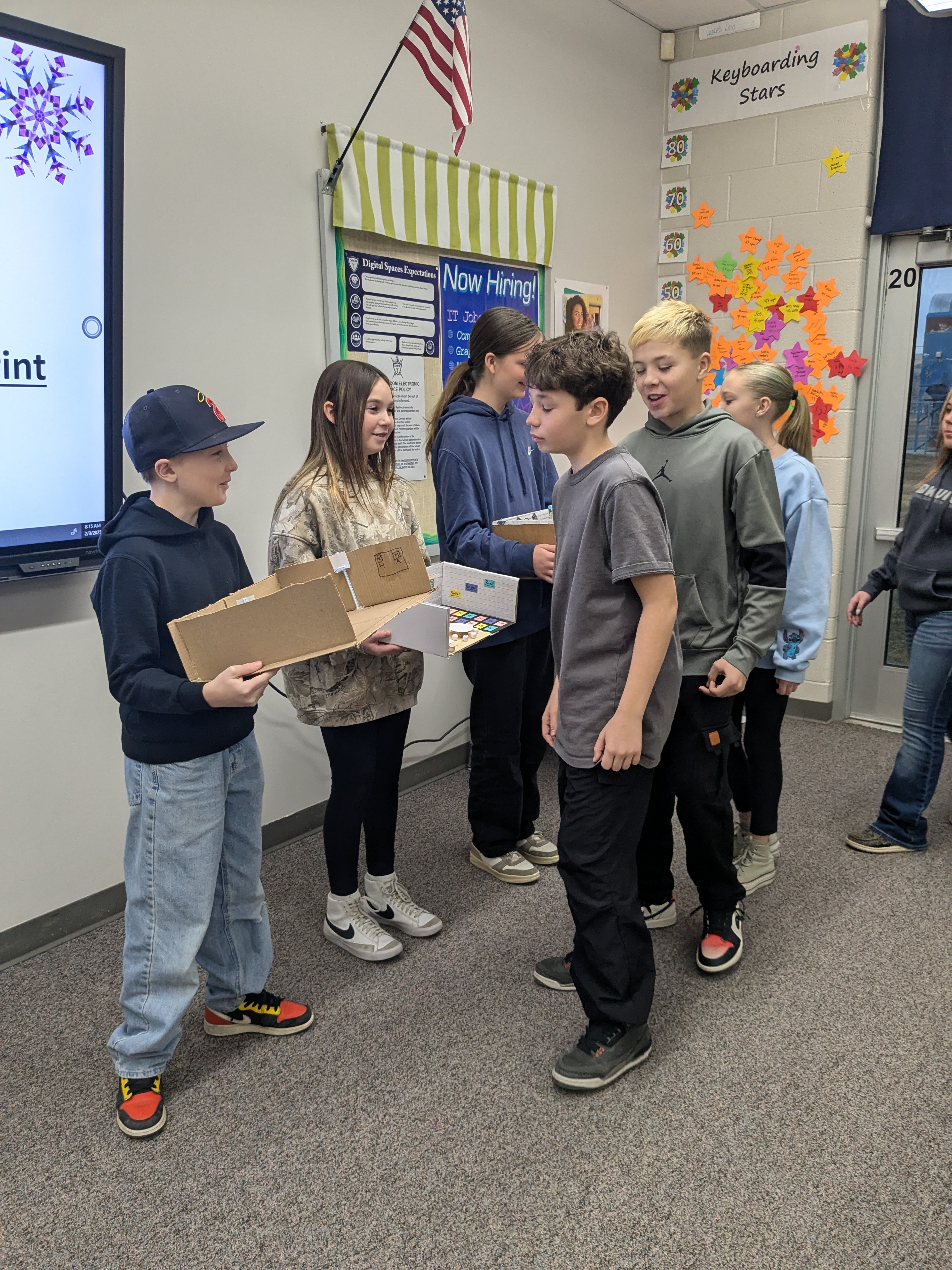 "Mrs. Lee's CCA class made Classroom Bulletin Boards & Dioramas of future classrooms for our Education & Training Unit where we learned about careers in Education!"