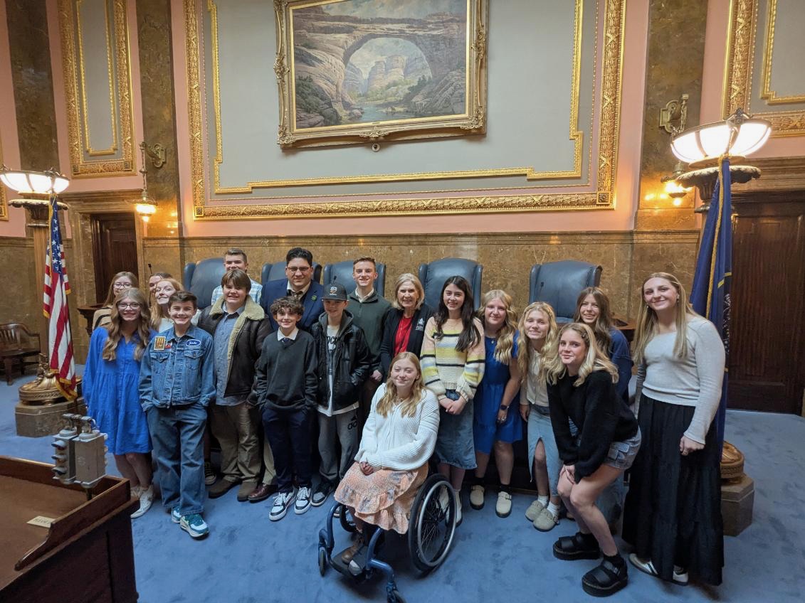 our Honors History classes at the Capitol Building. We also met with Representative Wilcox and went on a tour of the Emergency Response Center. 