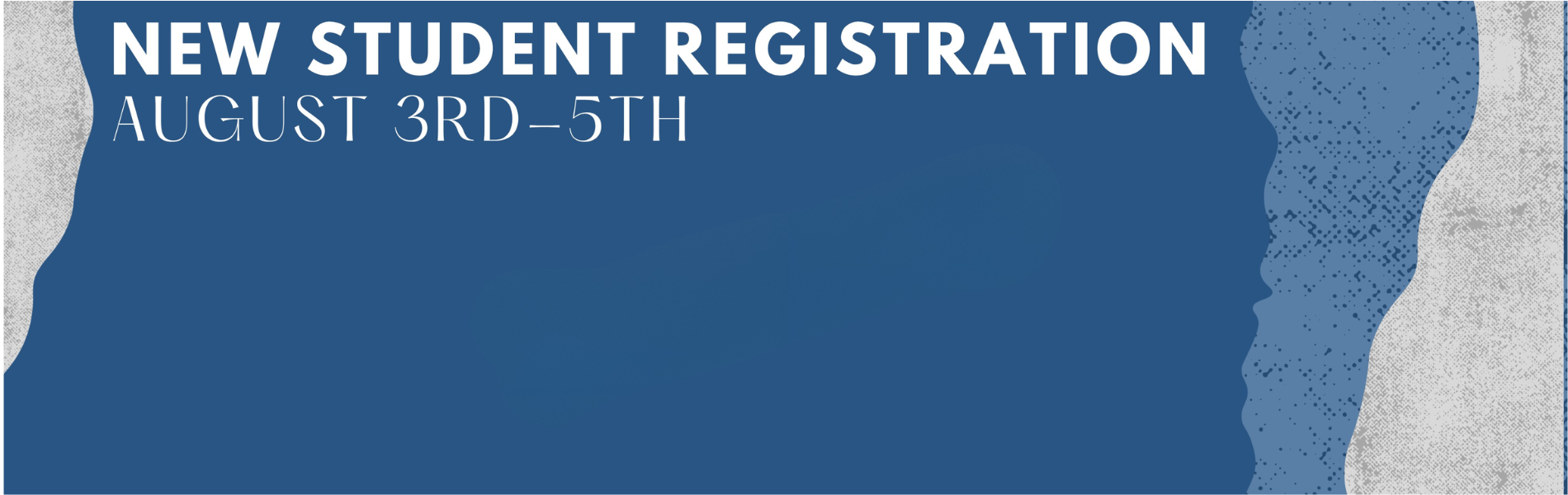 New Student Registration is taking place August 3rd - 5th.  You can pre-register at the district website.
