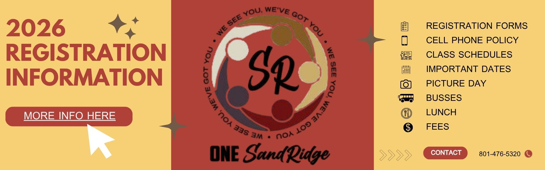 Click here for more information for 2026 Student Registration will link you to a page with all information you need for registration