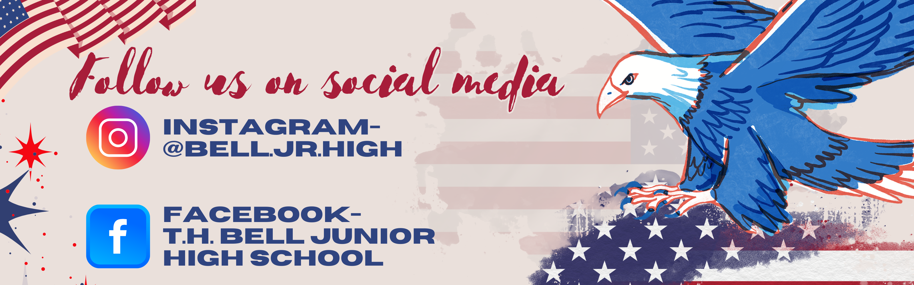 Follow us on social media. Instagram Facebook ThBell Junior High School