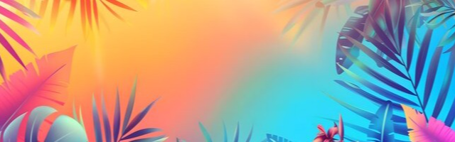 Summer background with school hours listed as 8-4 Tuesday-Thursday.