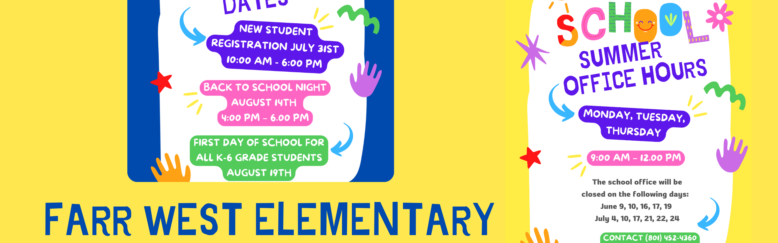 Summer hours and important dates