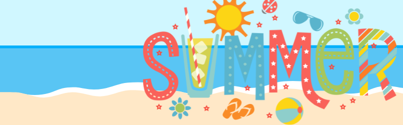 Summer with sand and water