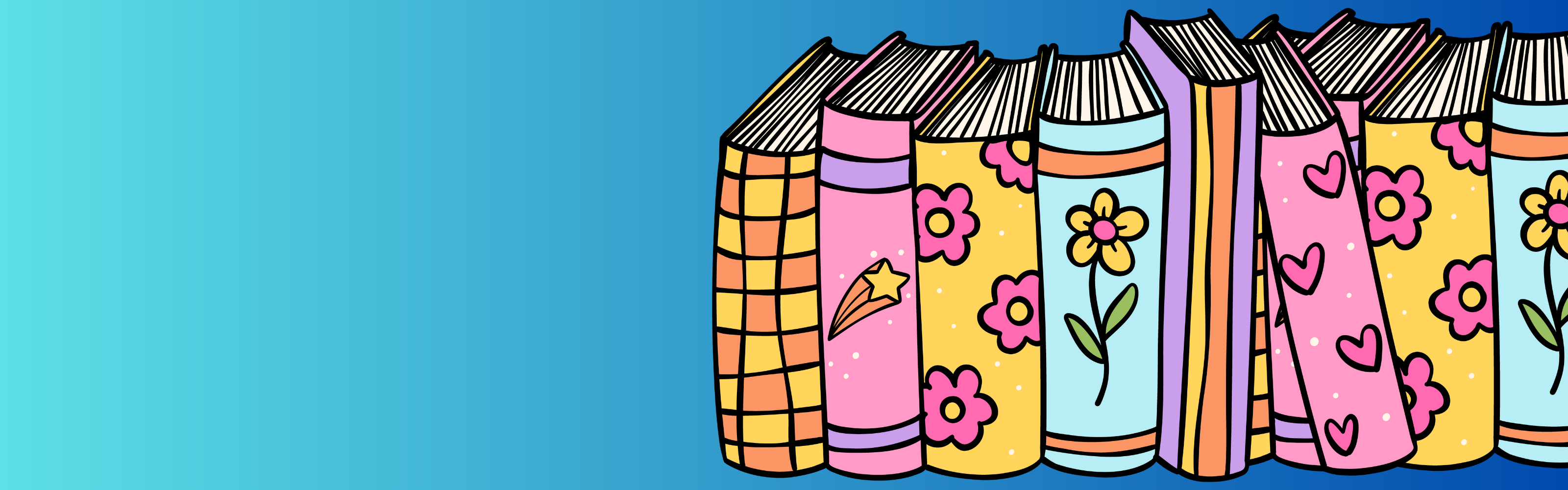 colorful books on shelf