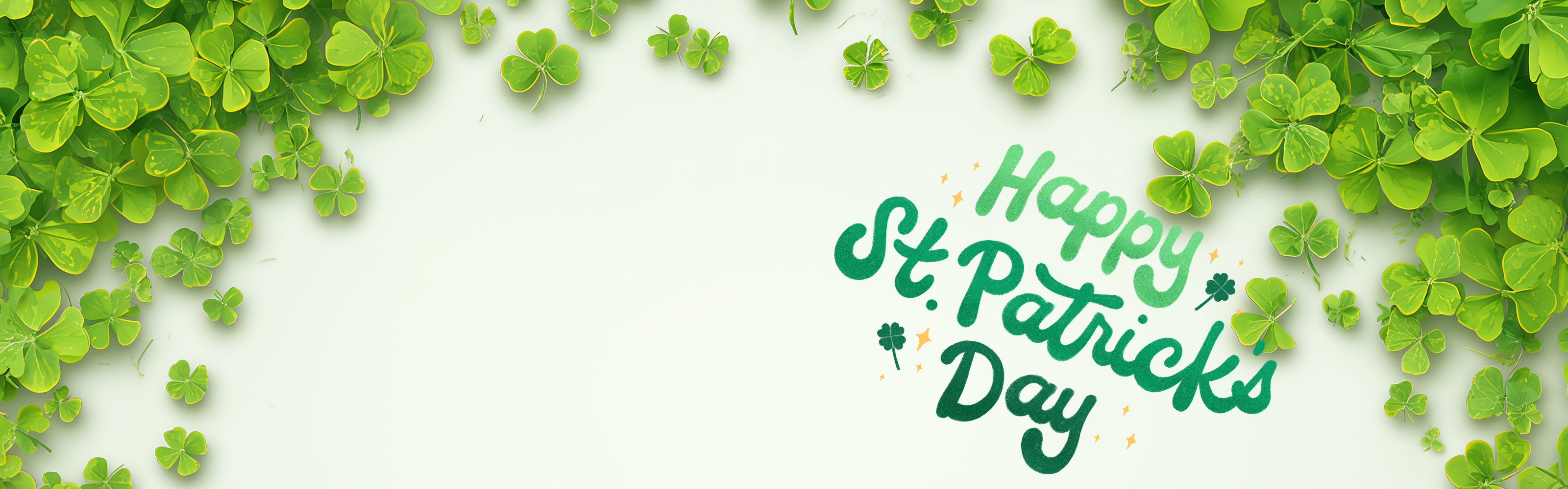 shamrocks and Happy St. Patrick's Day