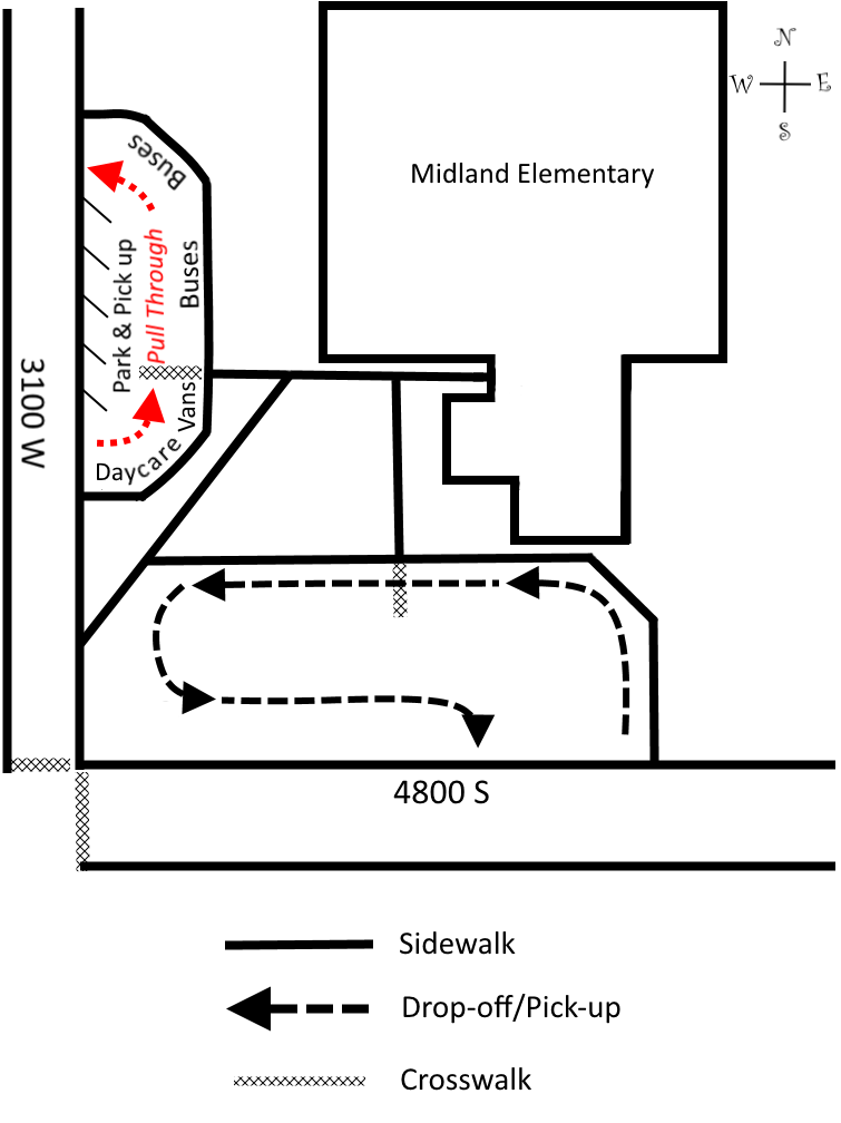 parking/drop-off/pick-up map