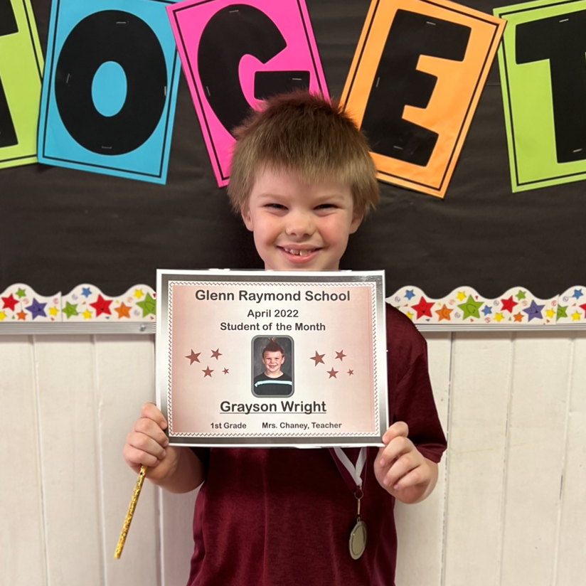 October Student of the Month: Aryana-Mrs. Chaney, 1st Grade