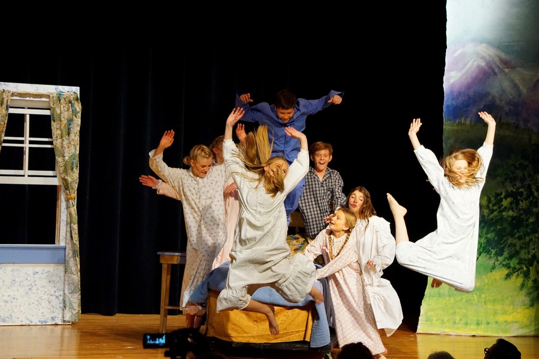 Sound of Music kids jumping off the bed