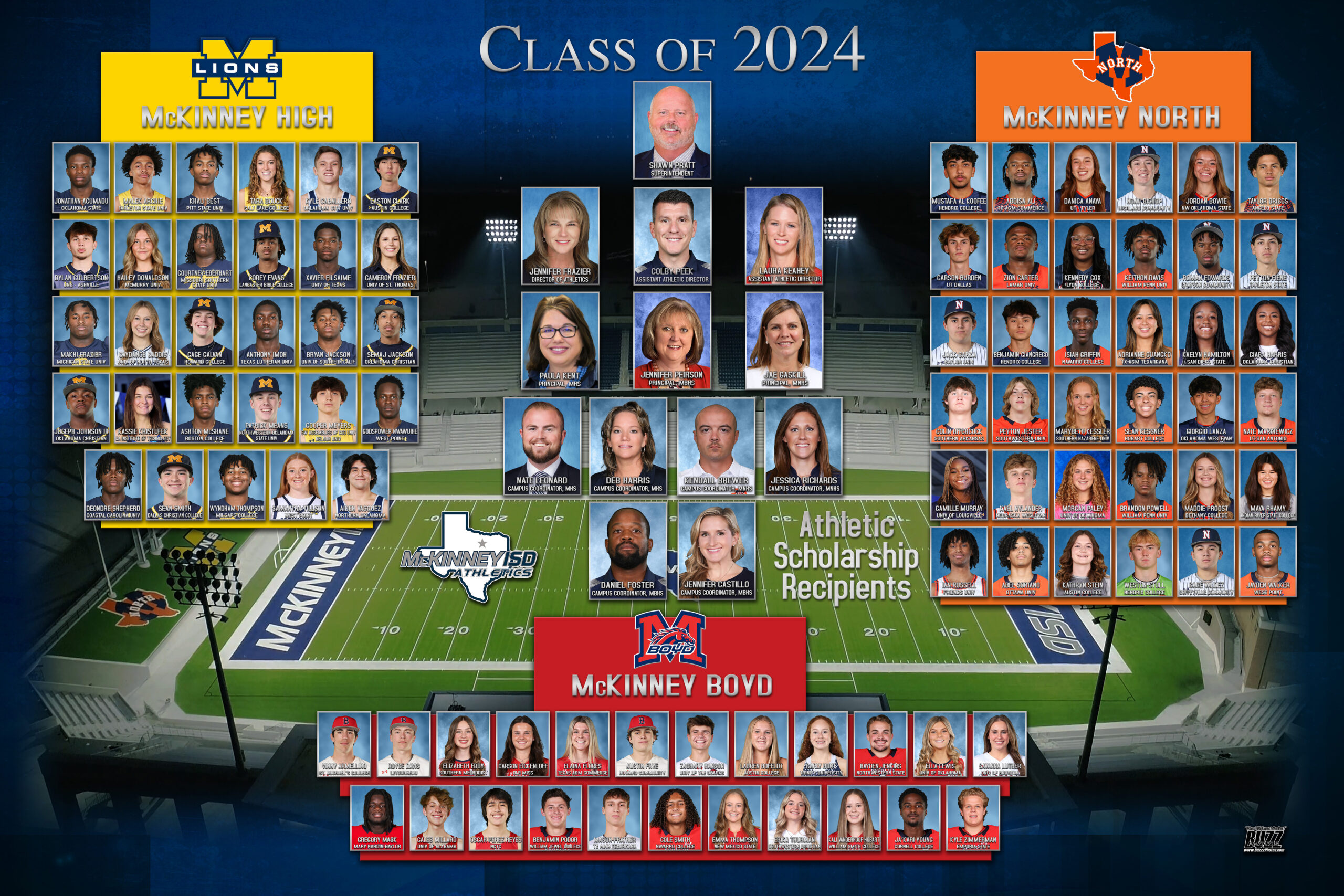 Athletic Scholarships – Class of 2024 board image