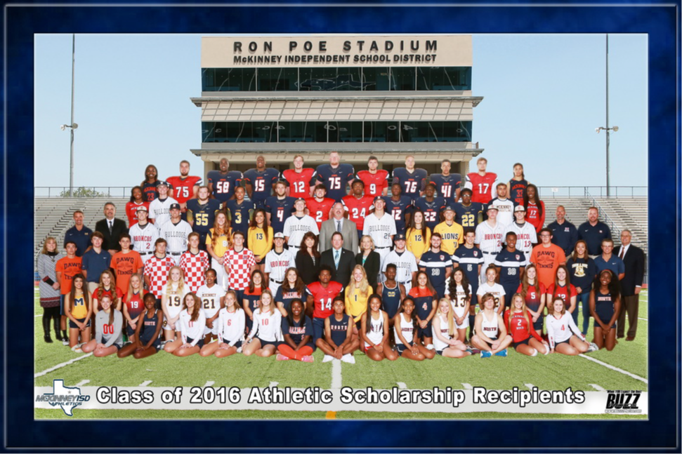 Athletic Scholarships – Class of 2016 board image