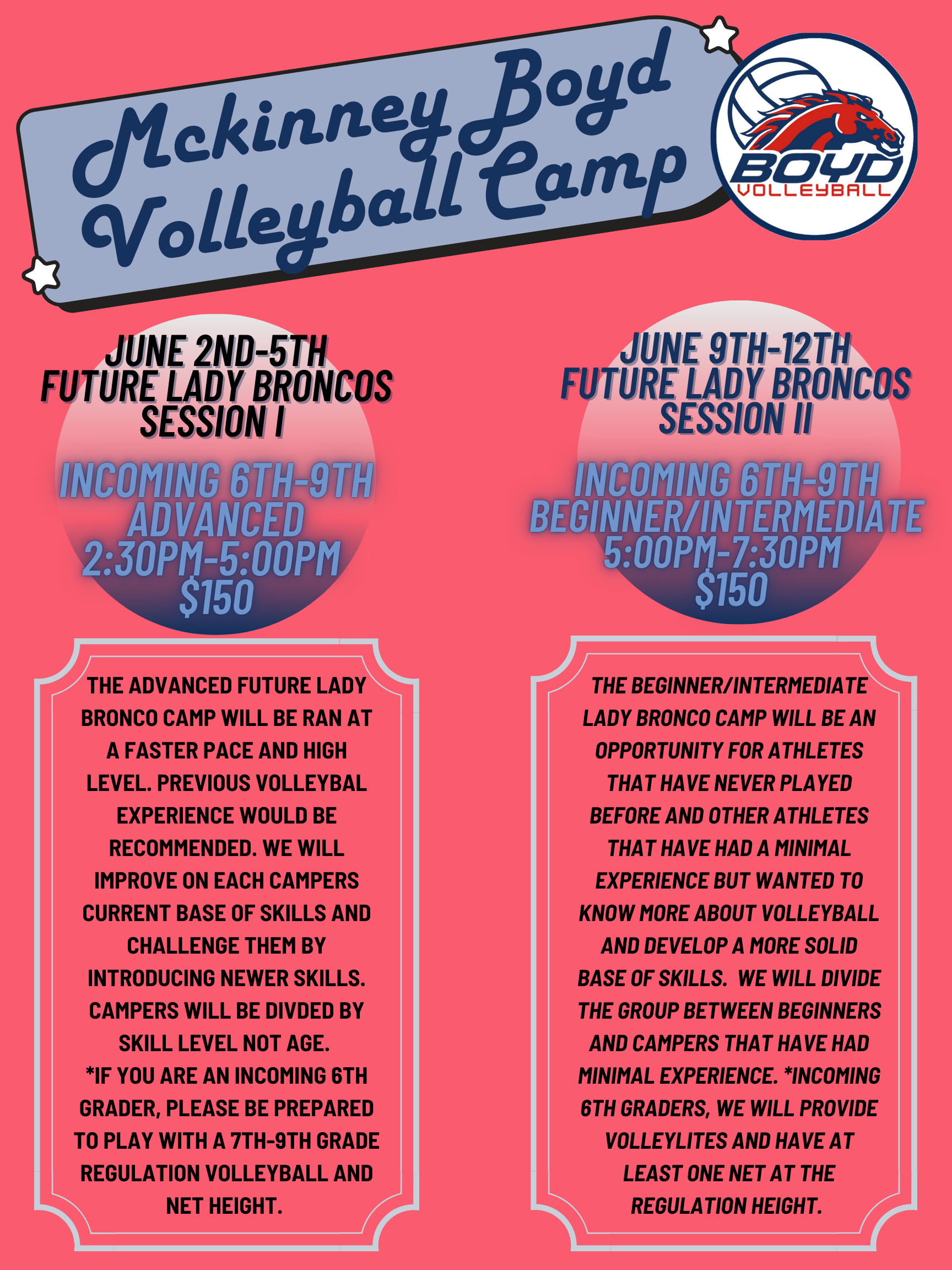 MBV Camp Details 2025-26