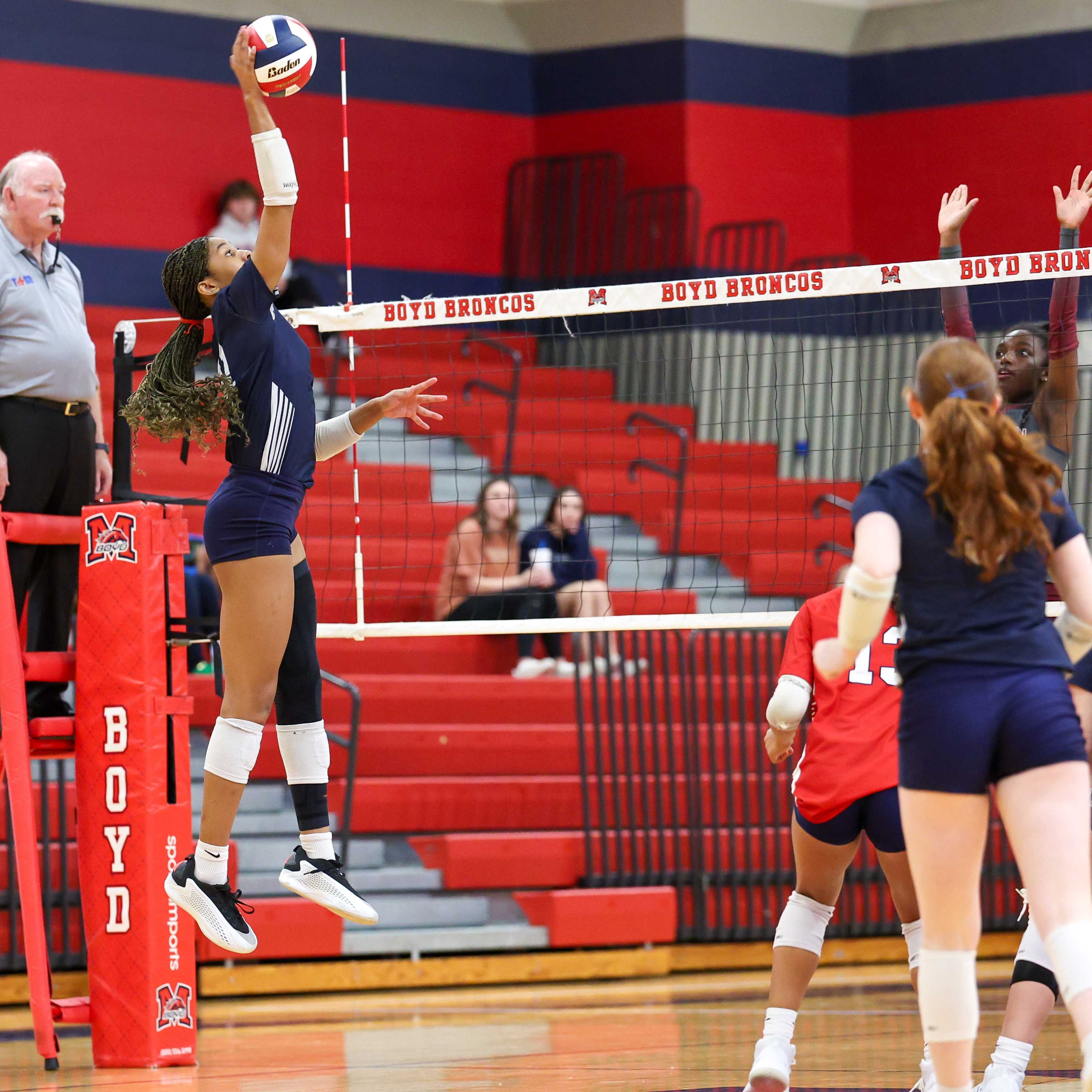Trinity Johnson hitting on the outside vs. Princeton