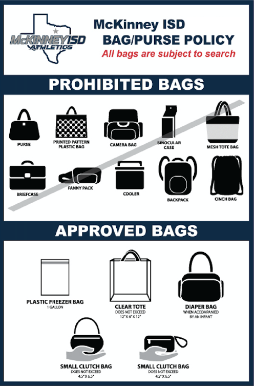 Examples of Prohibited & Allowed Bags