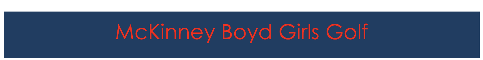 McKinney Boyd Girls Golf