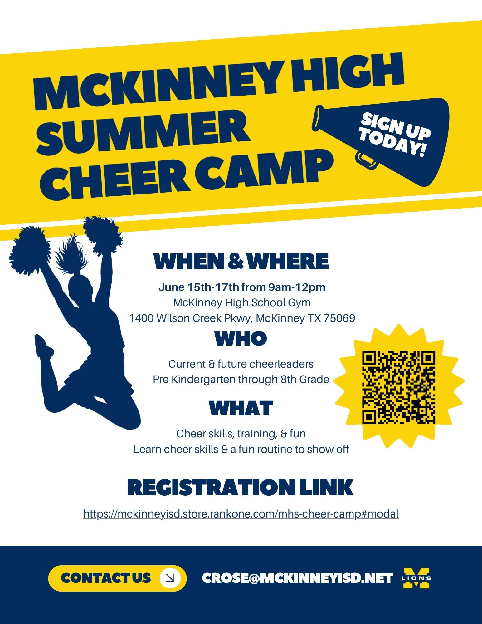 MHS SUMMER CHEER CAMP FLYER
