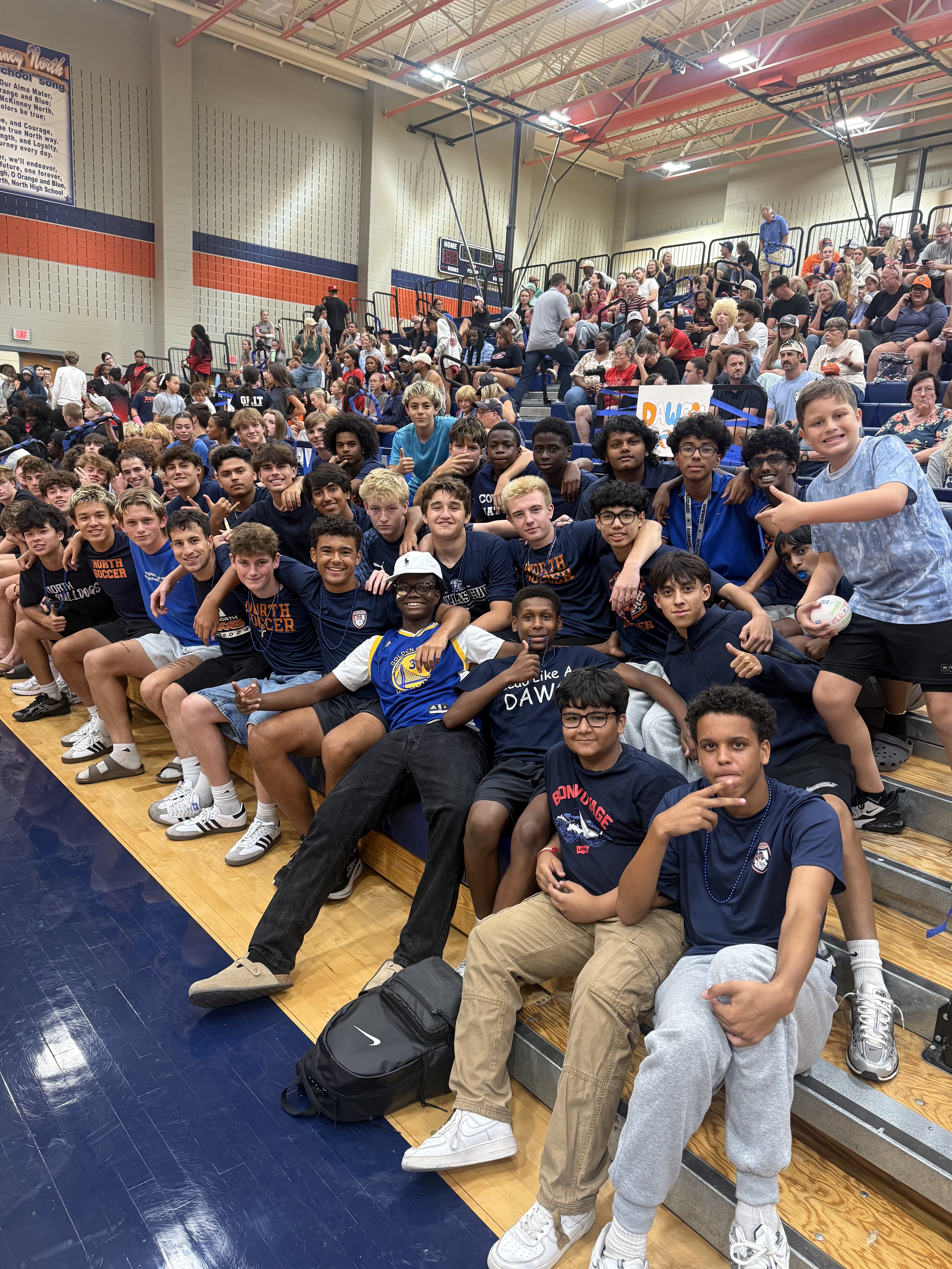The boys during the volleyball game