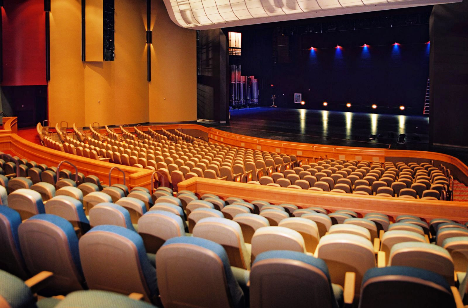 Interior of the main theatre of the Robson Performing Arts Center