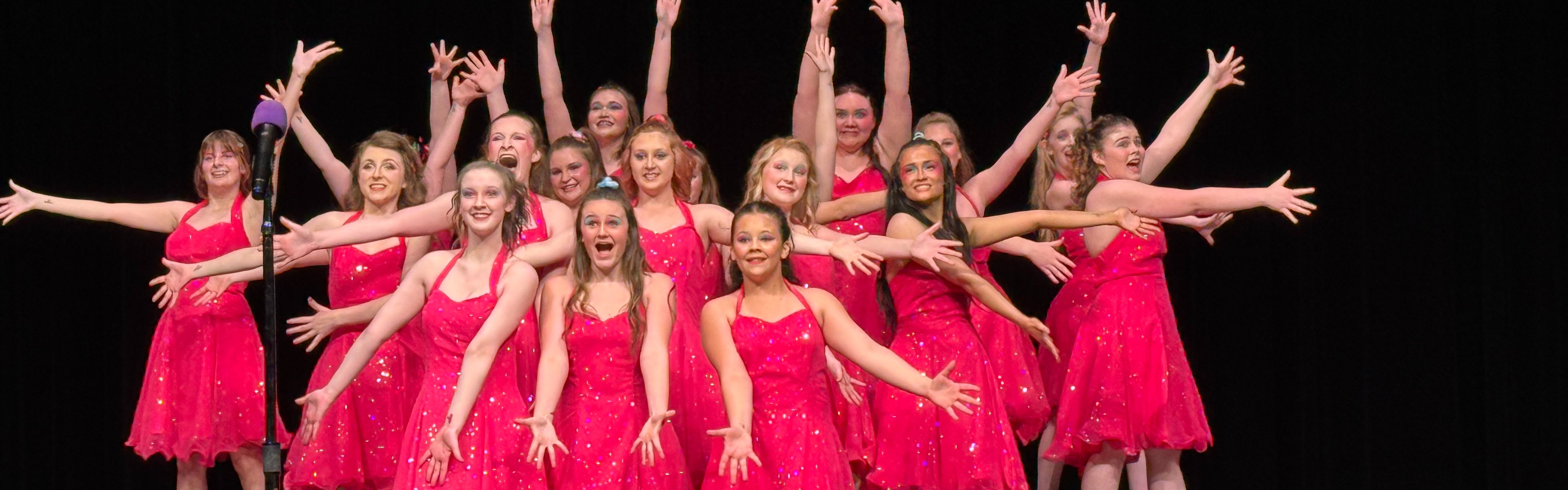 show choir in pink dresses