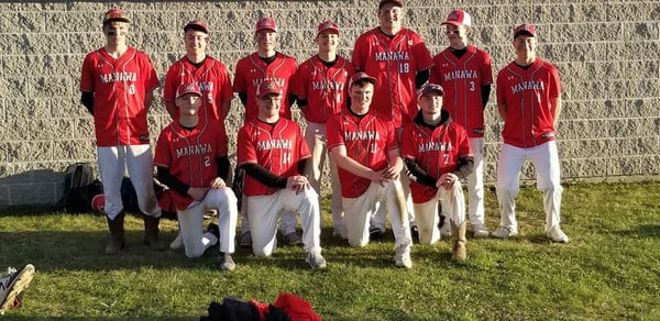 baseball team posing for a picture