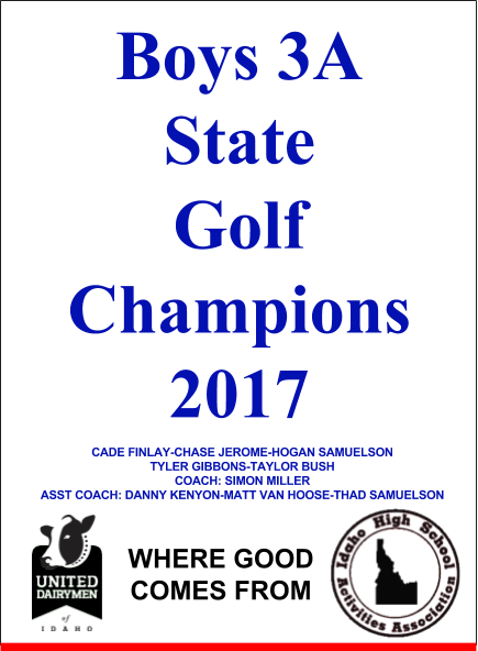 Boys  3A State Golf Champions 2017