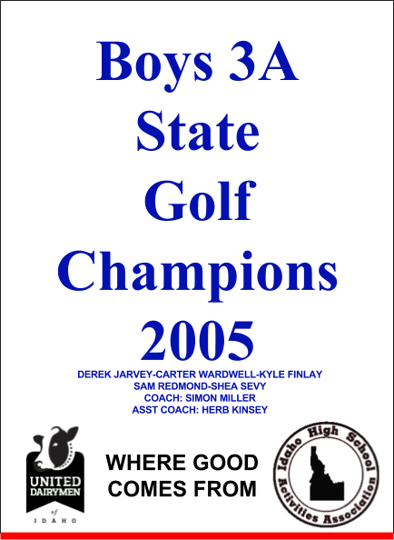 Boys 3A State Golf Champions 2005