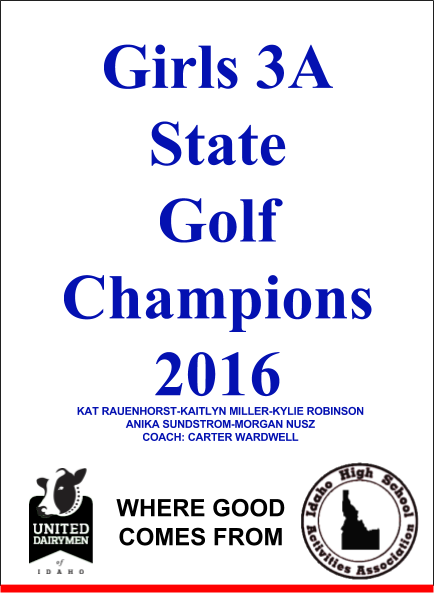 Girls 3A State Golf Champions 2016