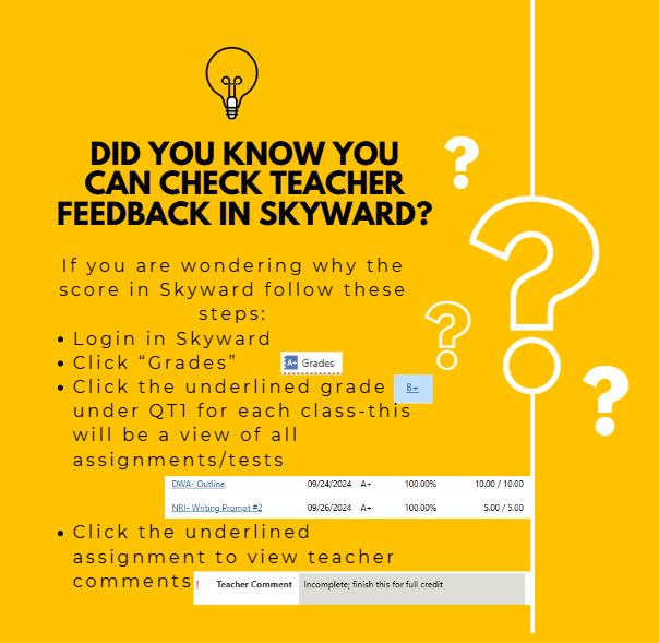 Skyward grades/feedback